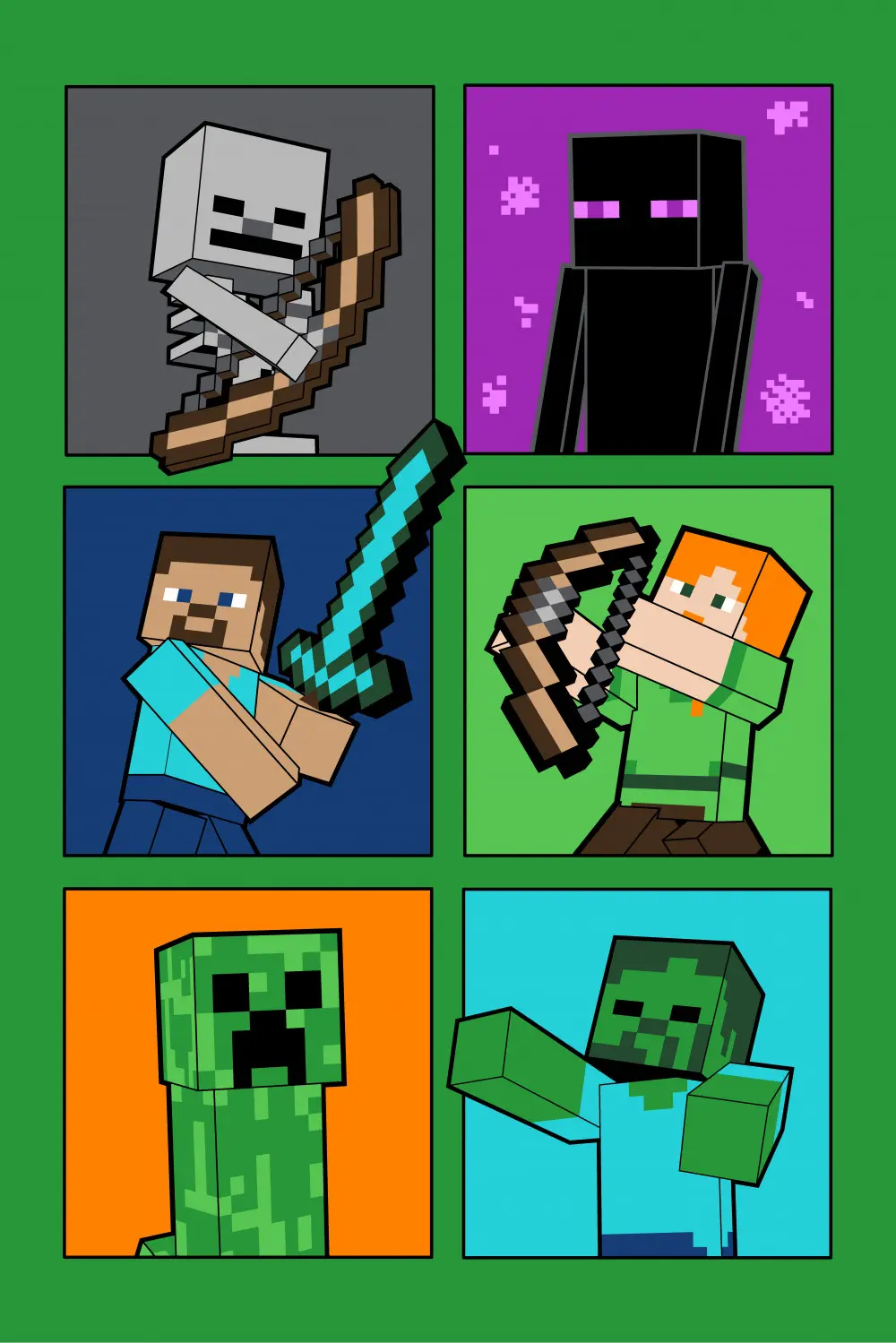 Minecraft Fight Badges fleece blanket 100*150cm product photo