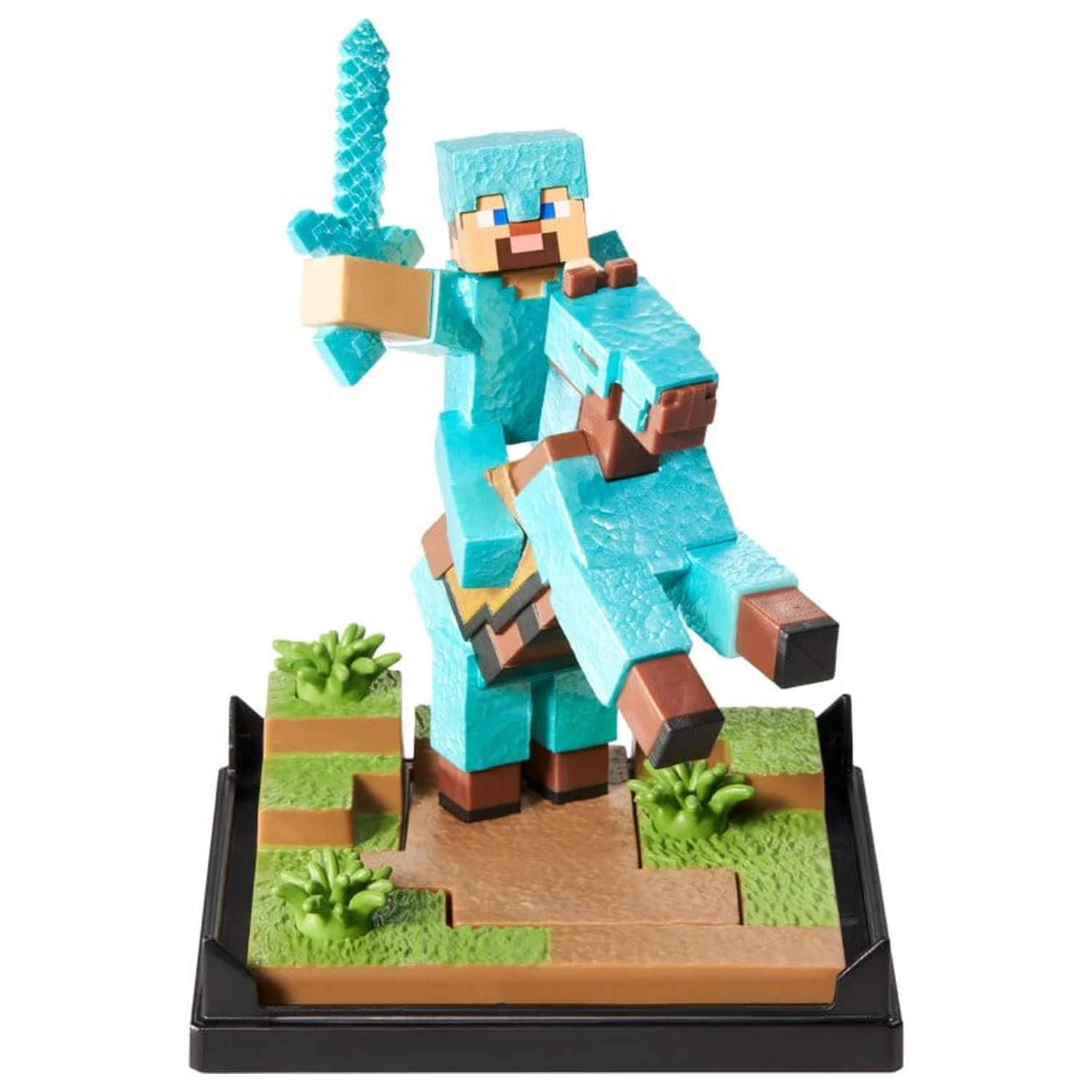Minecraft Figure Diorama Diamond Armor Steve and Horse 18 cm product photo