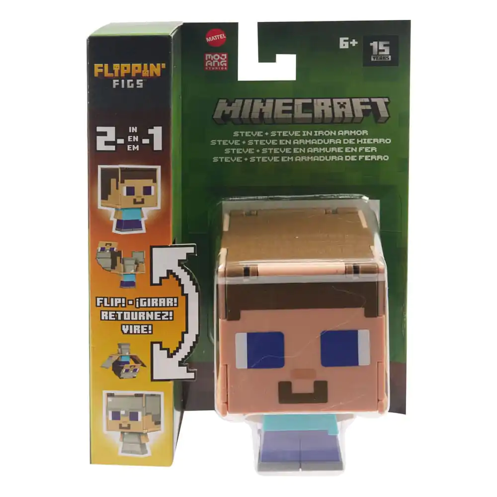 Minecraft Flippin Action Figure Steve & Steve in Iron Armor product photo