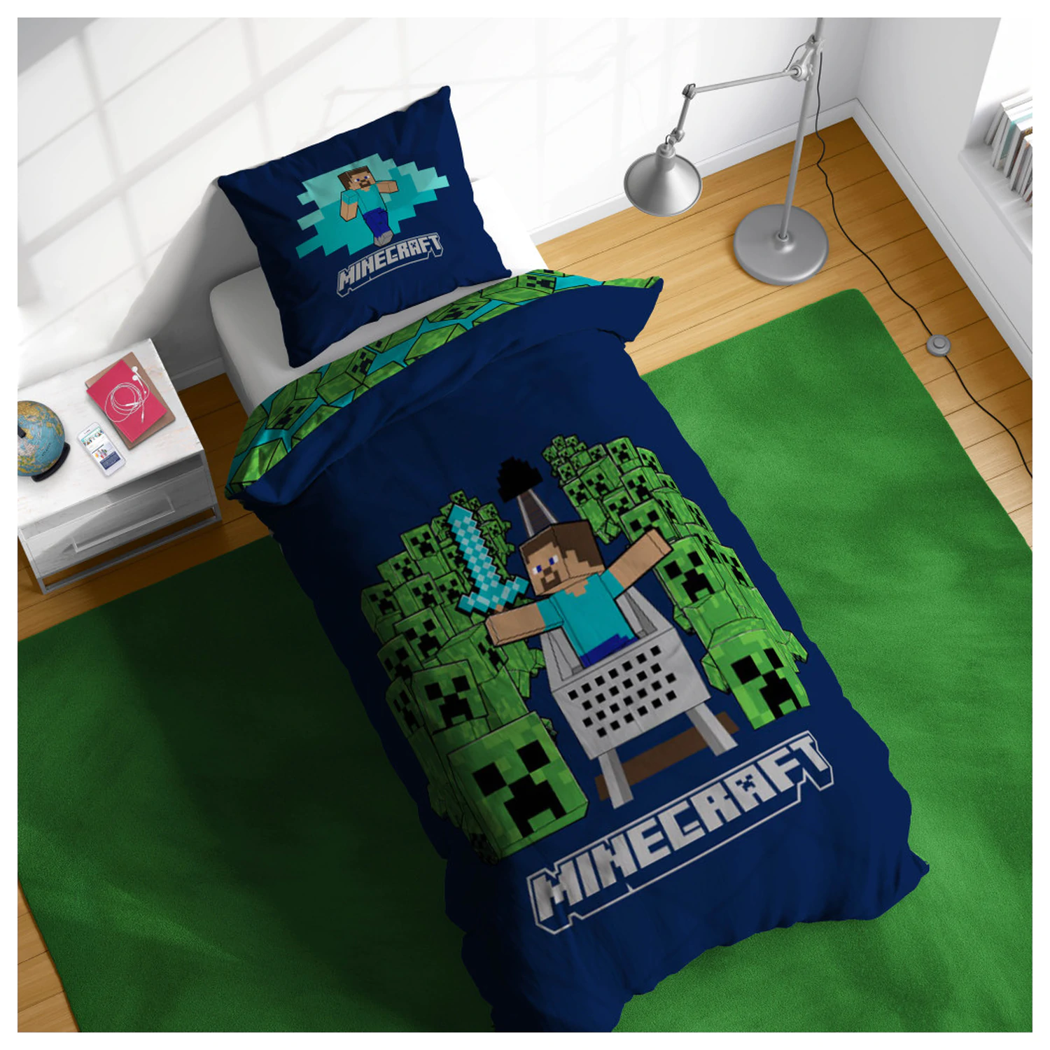 Minecraft Game Over Creepers Duvet Cover product photo