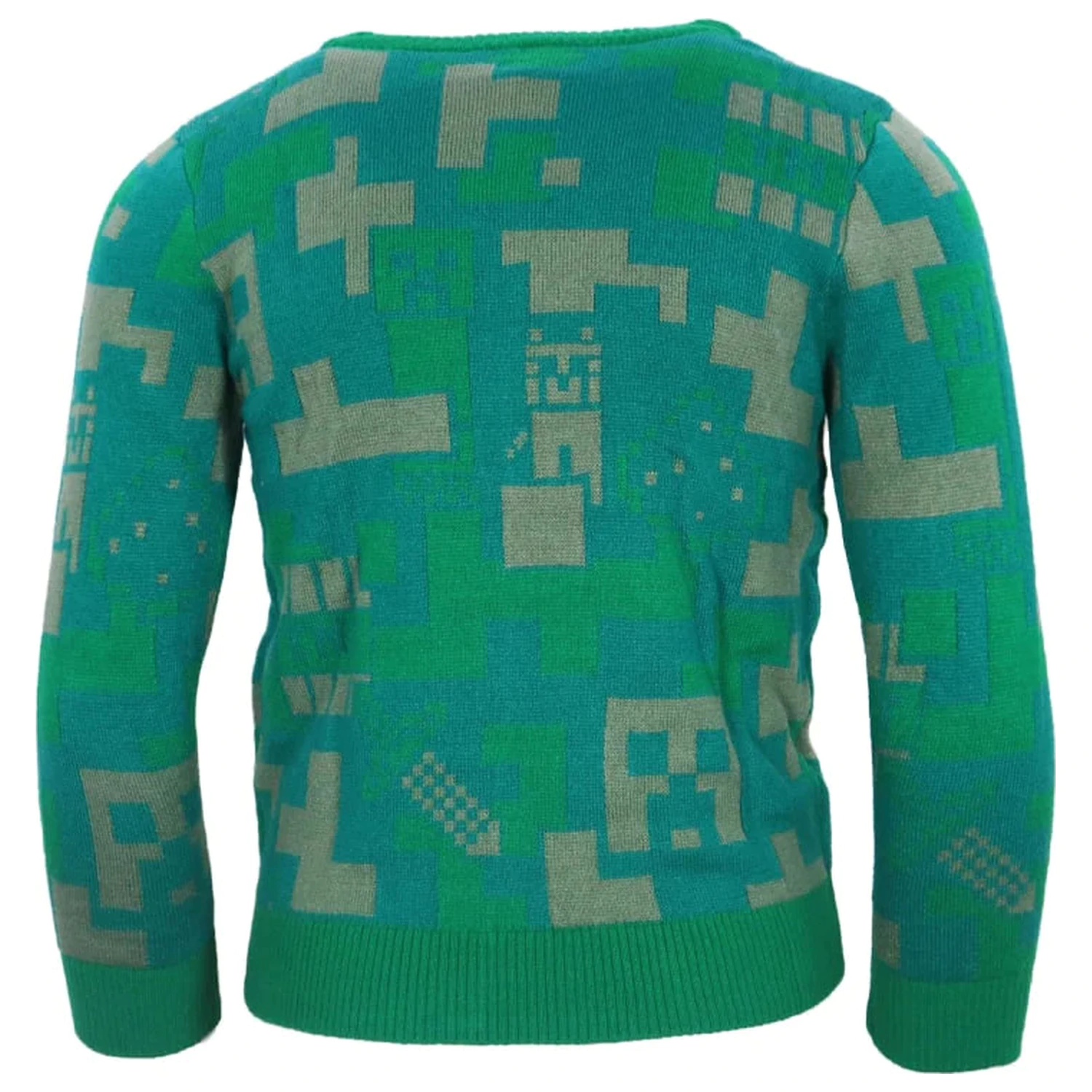 Minecraft Green children's knitted sweater  product photo