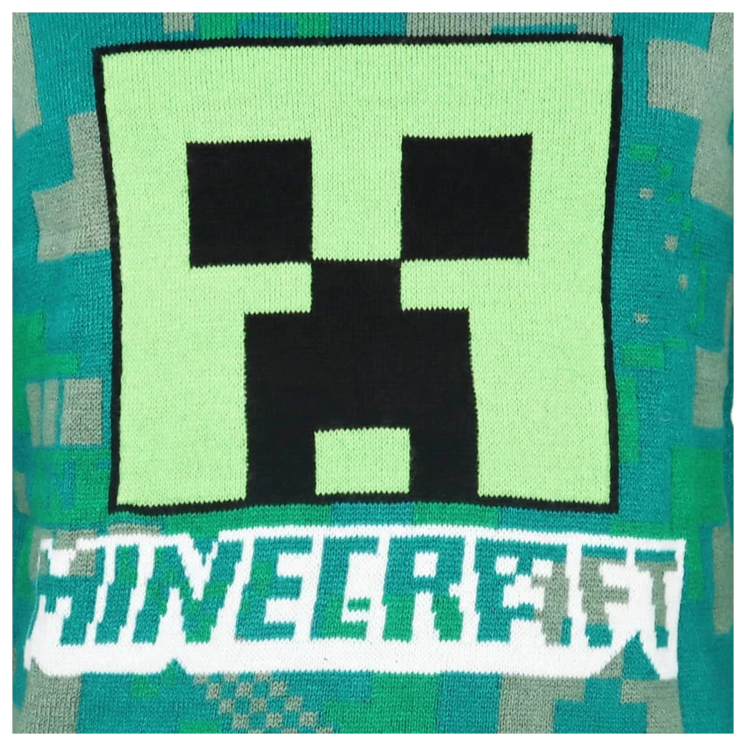 Minecraft Green children's knitted sweater  product photo