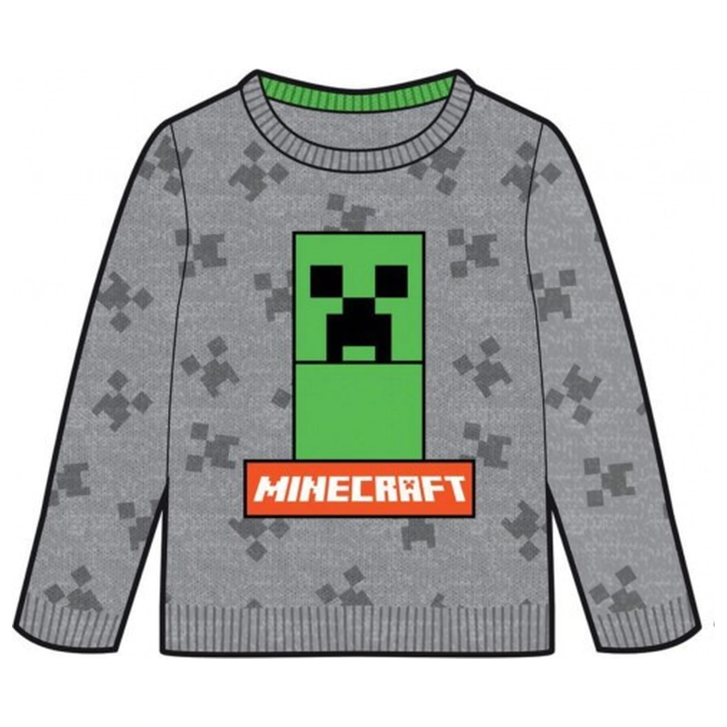 Minecraft Grey Kids' Knitted Sweater  product photo