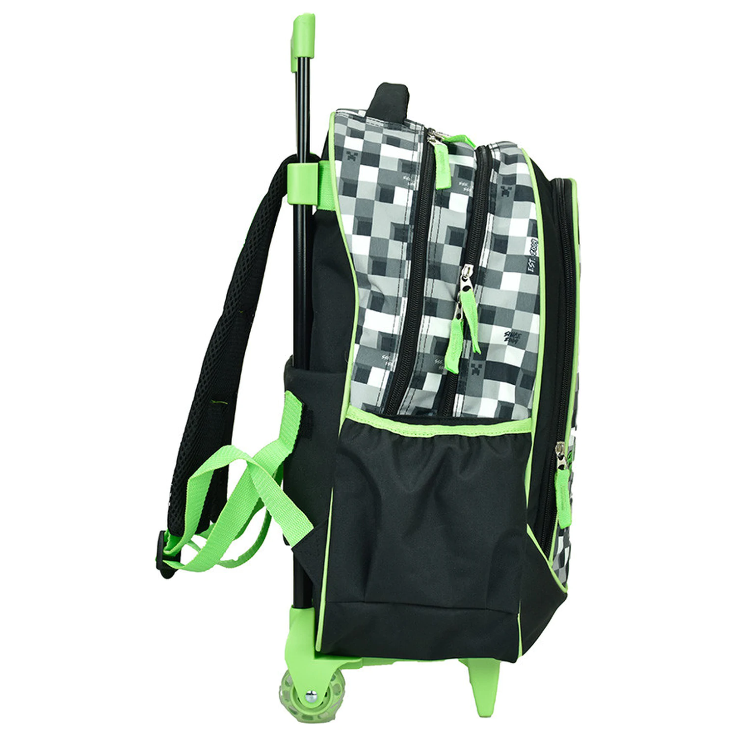 Minecraft Gray Stone Wheeled School Bag, Bag 46 cm product photo