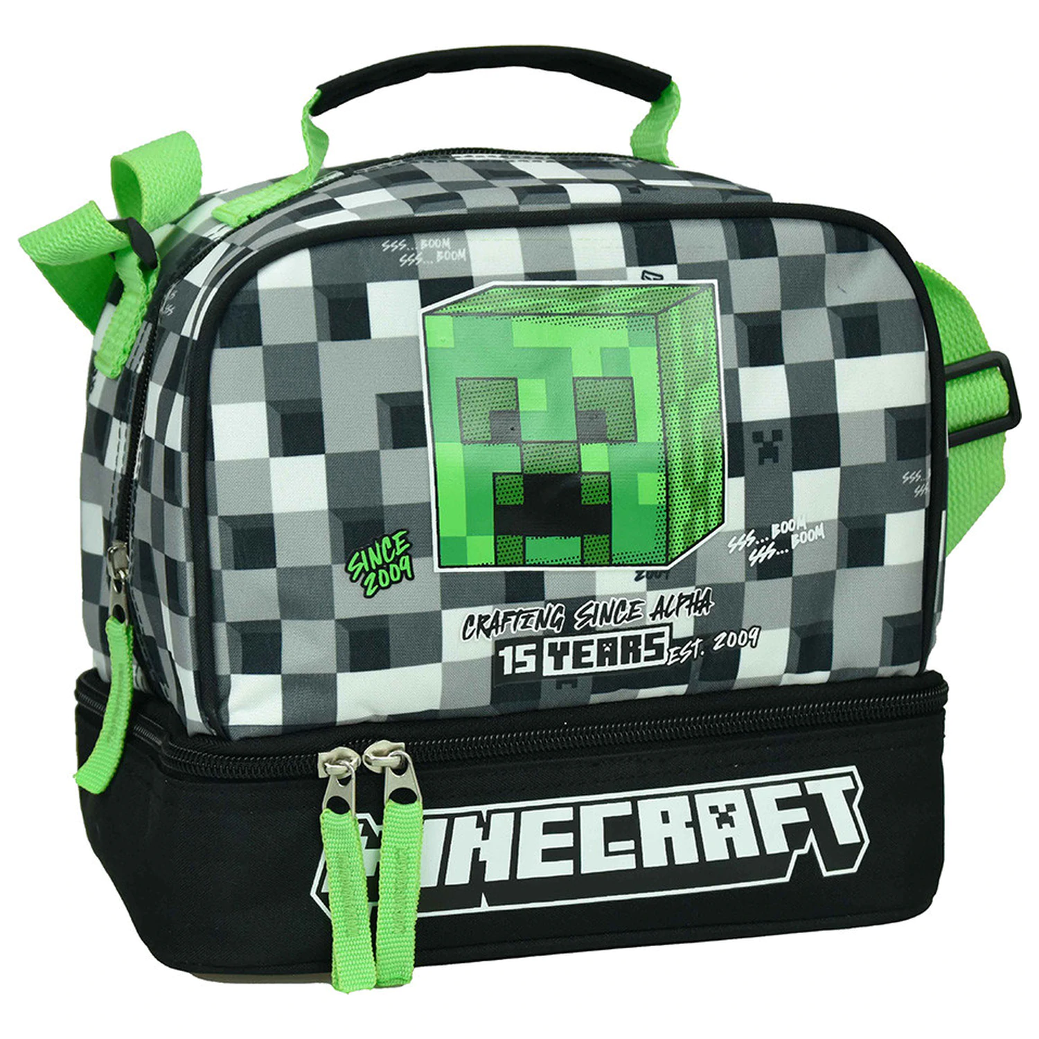 Minecraft Grey Stone Thermo Lunch Bag 21 cm product photo