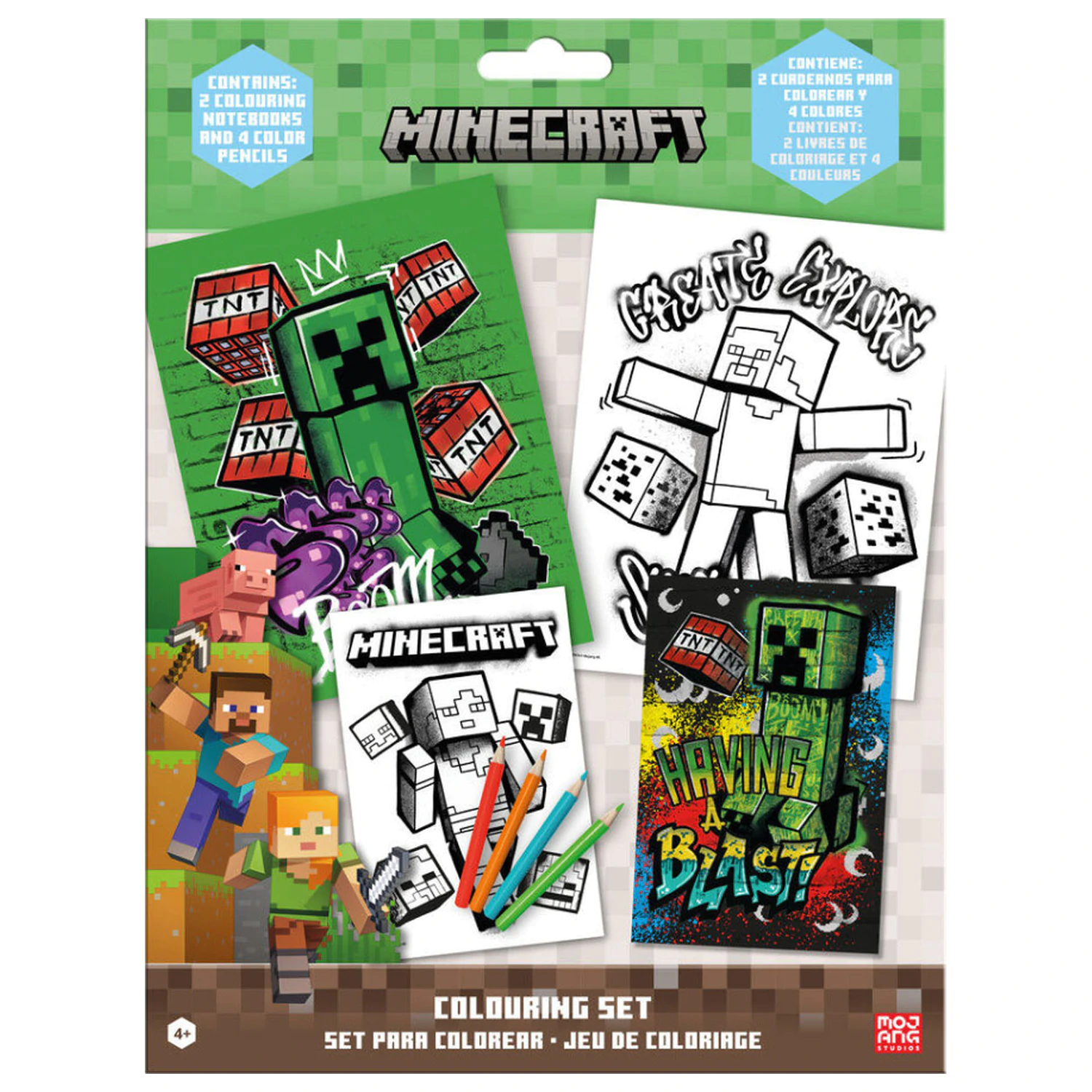Minecraft Having a Blast coloring set with stickers product photo