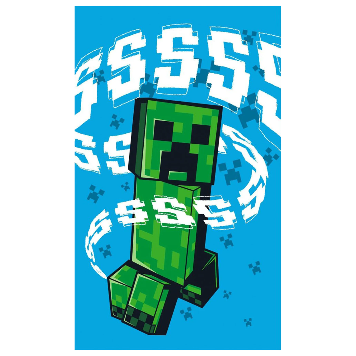 Minecraft Hissing Creeper hand towel face towel, towel product photo