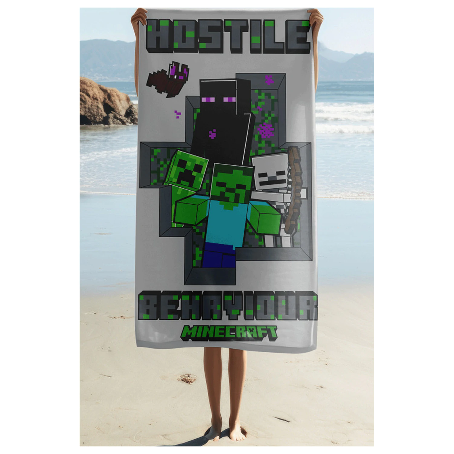 Minecraft Hostile Behavior towel 70x140cm product photo