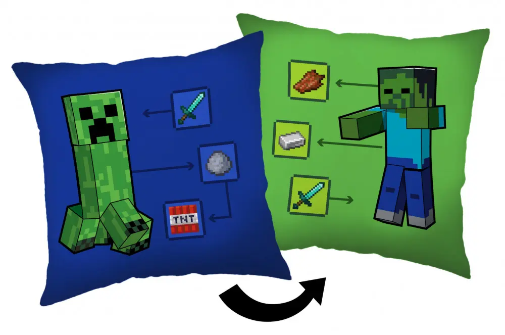 Minecraft How to Creeper cushion, decorative pillow 40*40 cm product photo