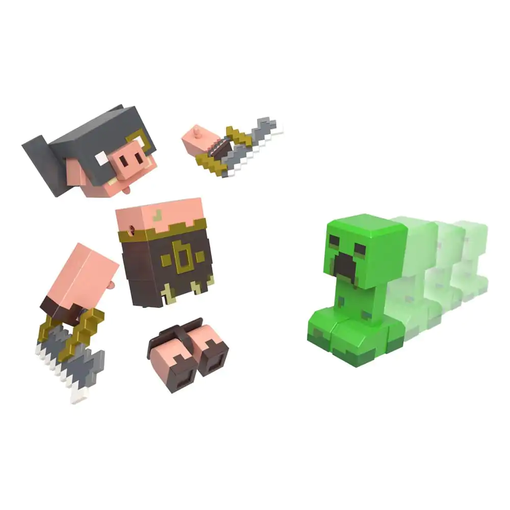 Minecraft Legends Action Figure 2-Pack Creeper vs Piglin Bruiser 8 cm product photo