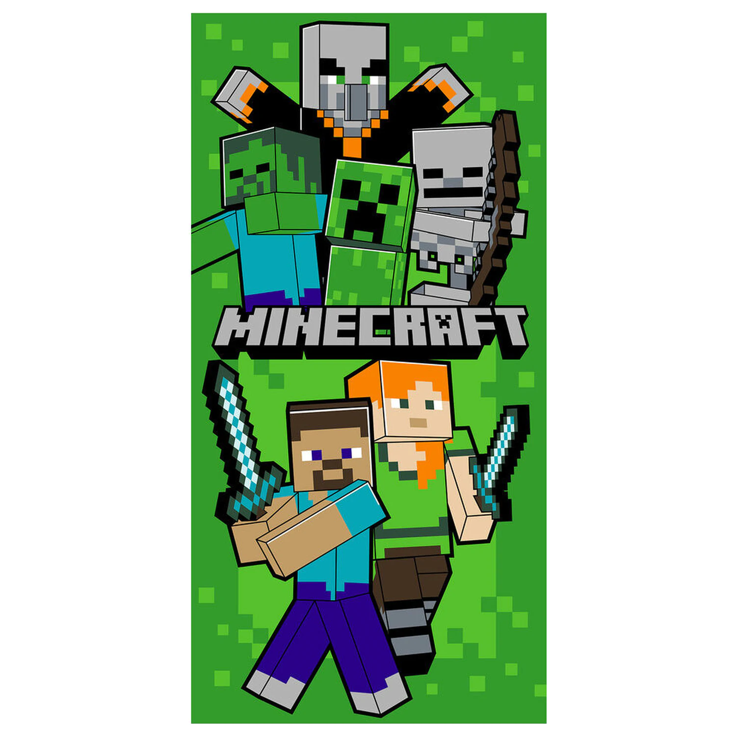 Minecraft microfibre beach towel product photo