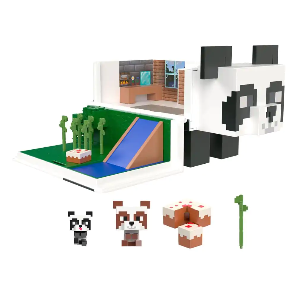 Minecraft Mob Head Minis Playset Panda Playhouse product photo