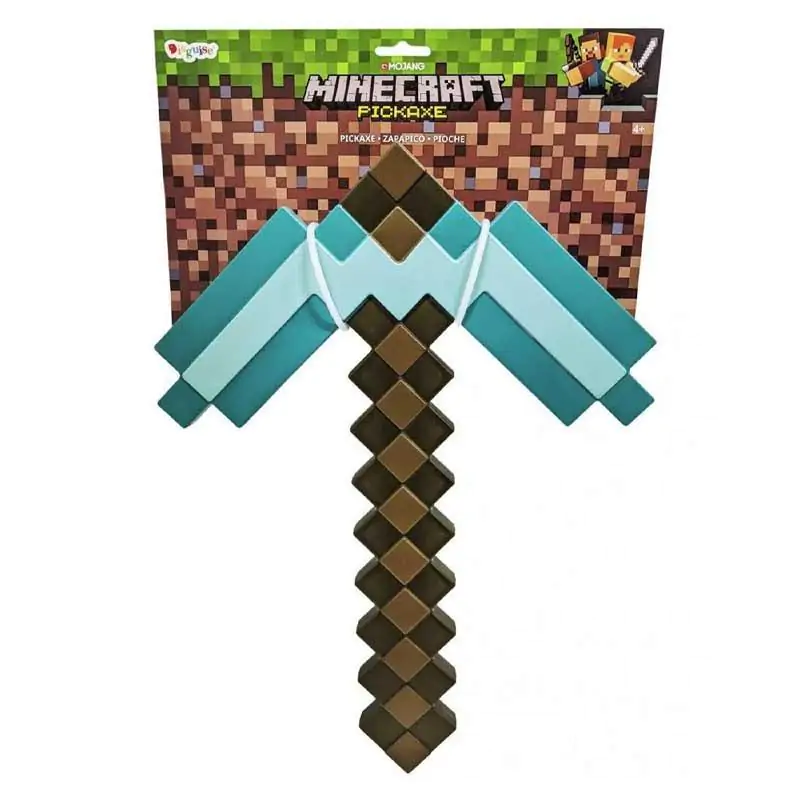 Minecraft Plastic Replica Diamond Pickaxe 40 cm product photo