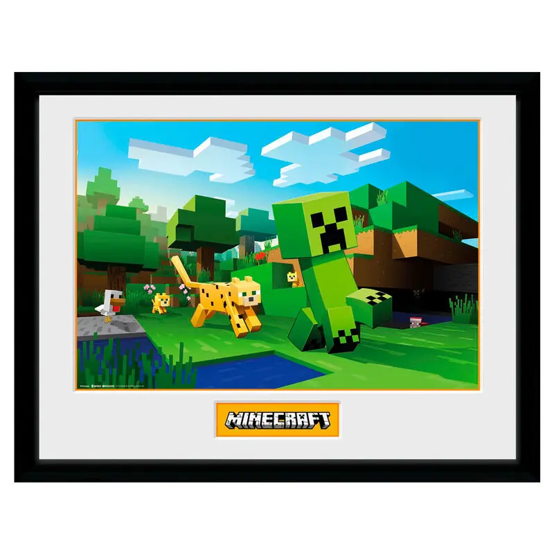 Minecraft Ocelot Chase Framed Photo product photo