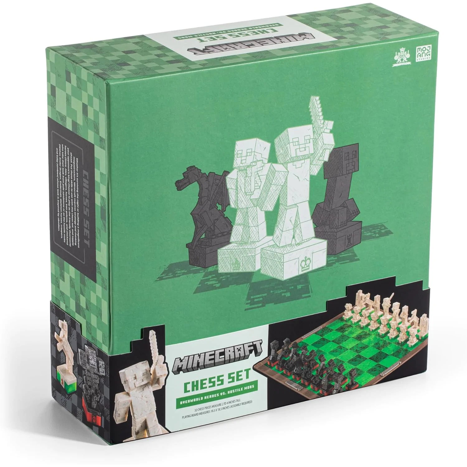Minecraft Chess Set Overworld Heroes vs. Hostile Mobs product photo