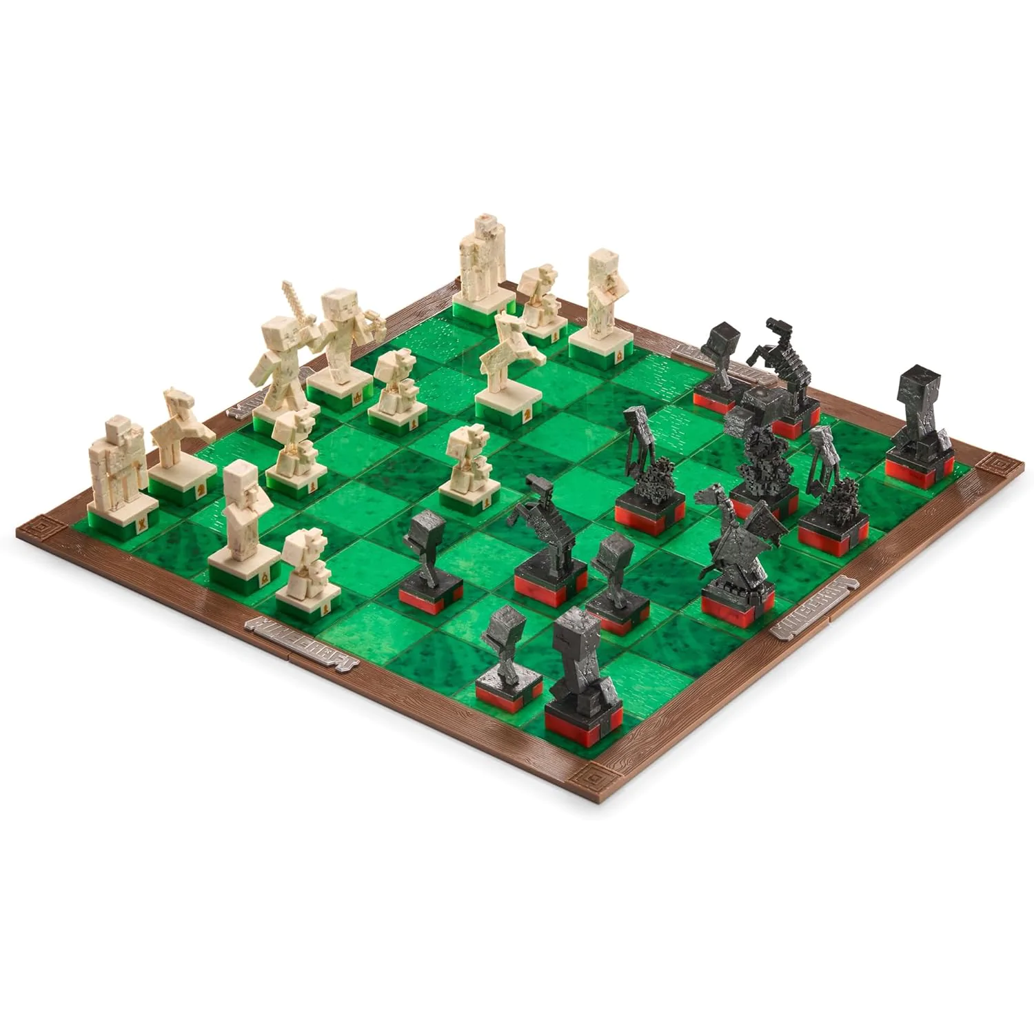 Minecraft Chess Set Overworld Heroes vs. Hostile Mobs product photo