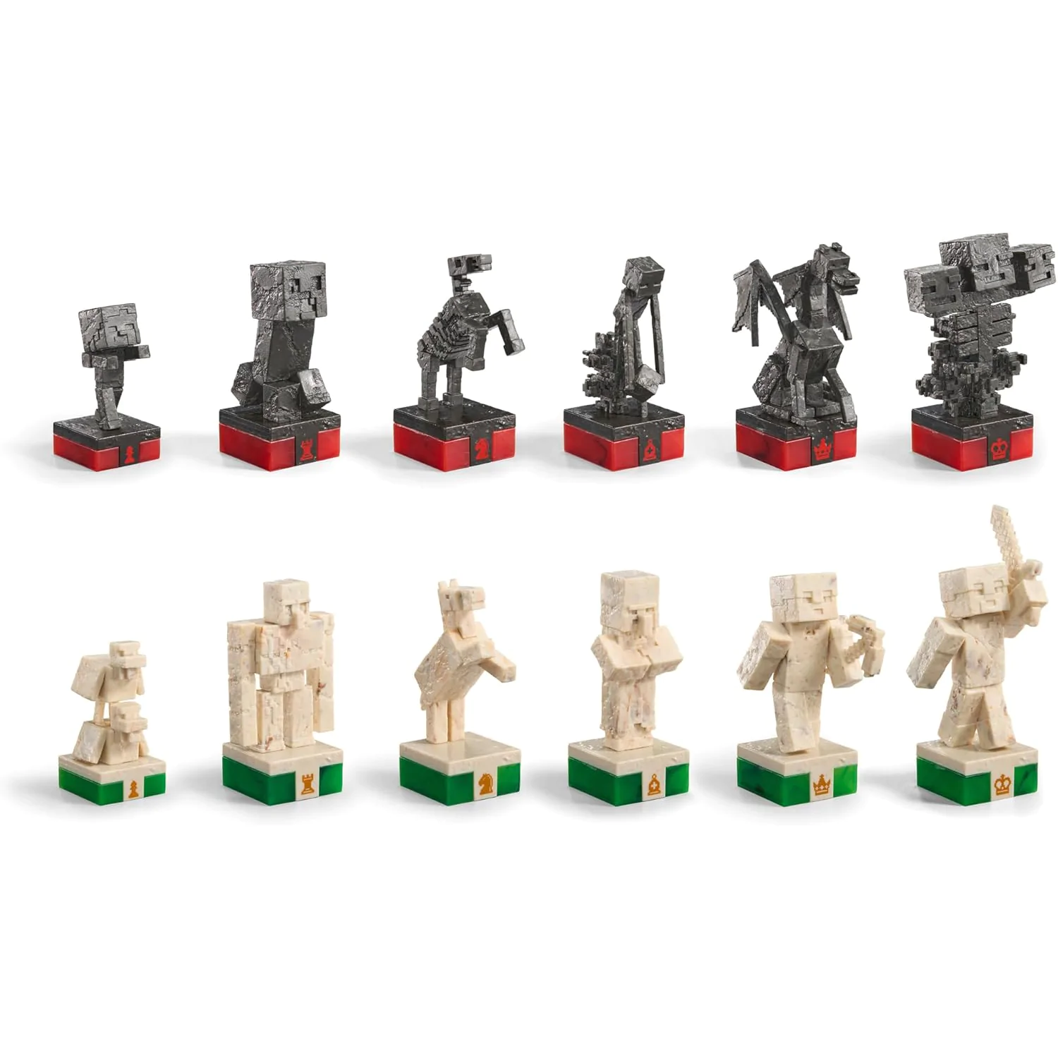 Minecraft Chess Set Overworld Heroes vs. Hostile Mobs product photo