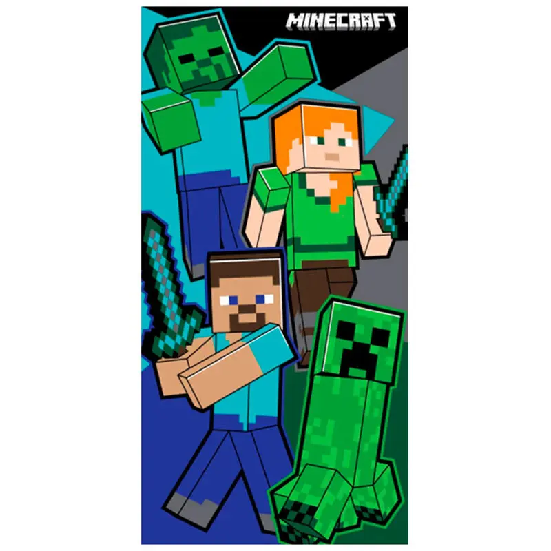 Minecraft cotton beach towel product photo