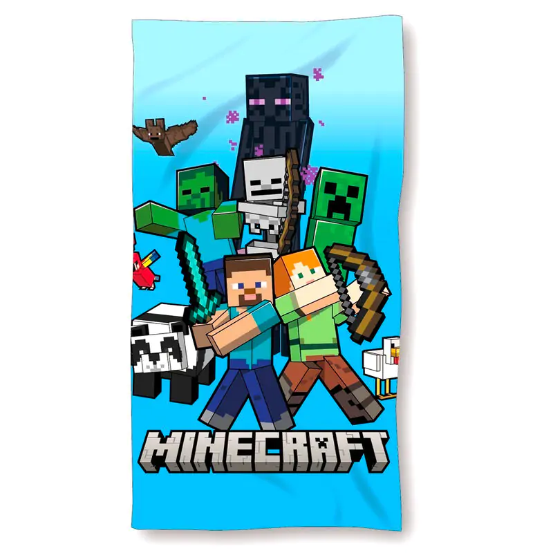 Minecraft cotton beach towel product photo