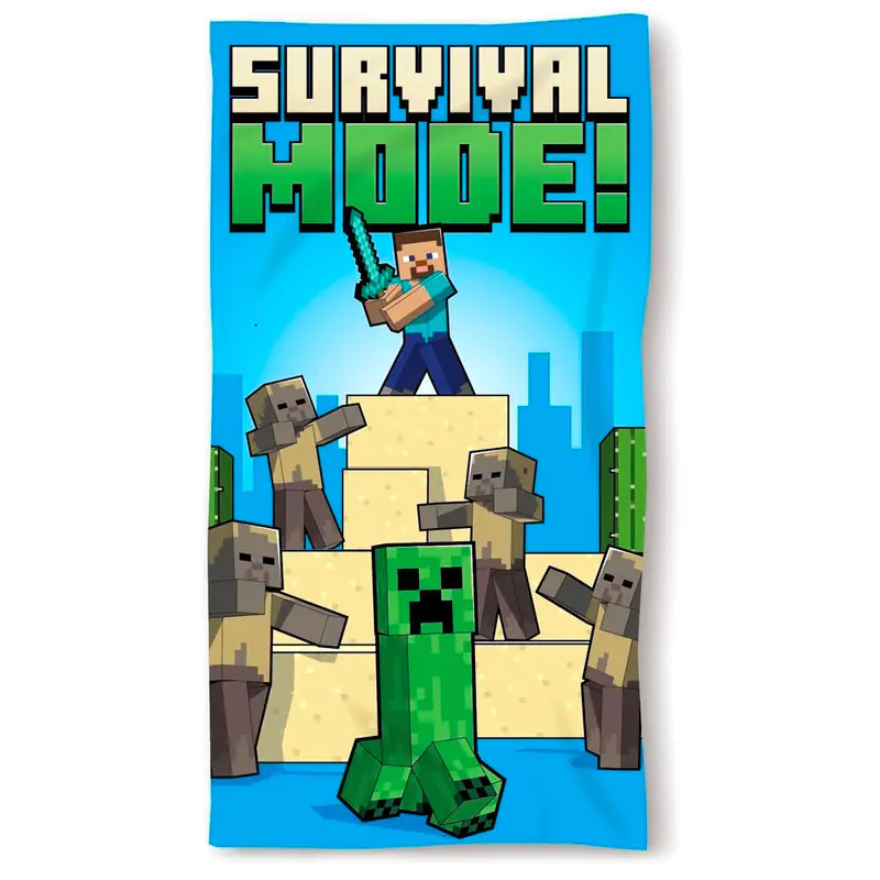 Minecraft cotton beach towel product photo
