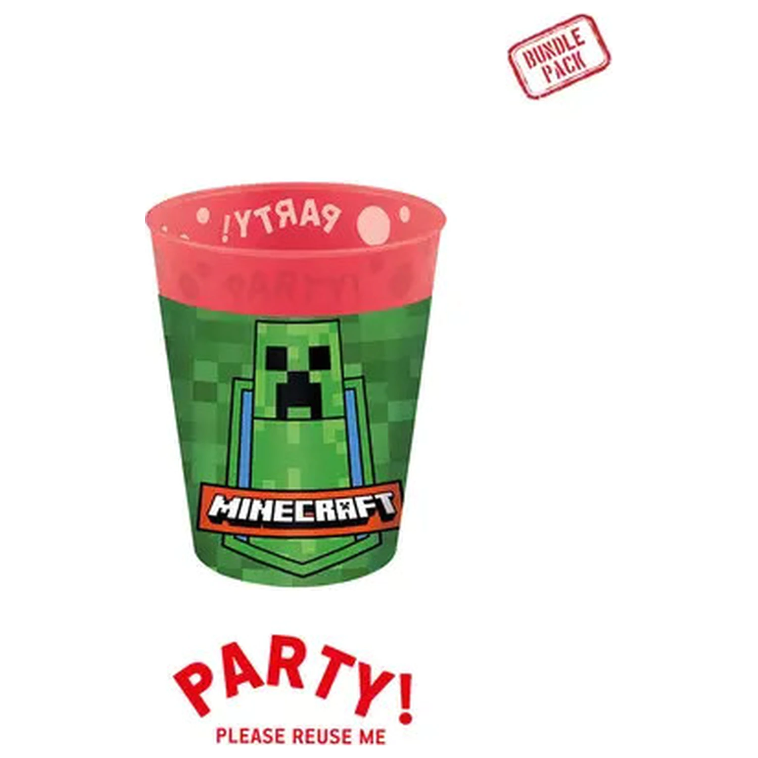 Minecraft Party micro premium plastic cup set 4 pcs 250 ml product photo