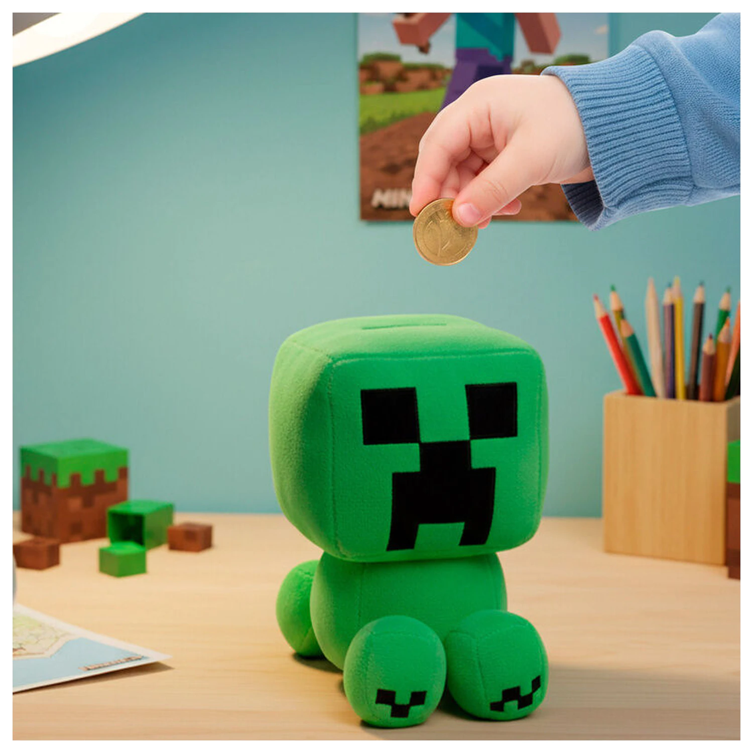 Minecraft plush money box 20cm product photo