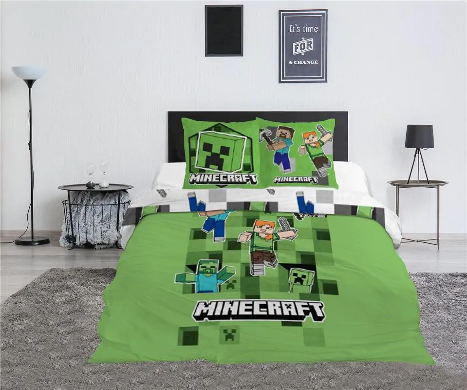 Minecraft policotton duvet cover bed 135cm product photo