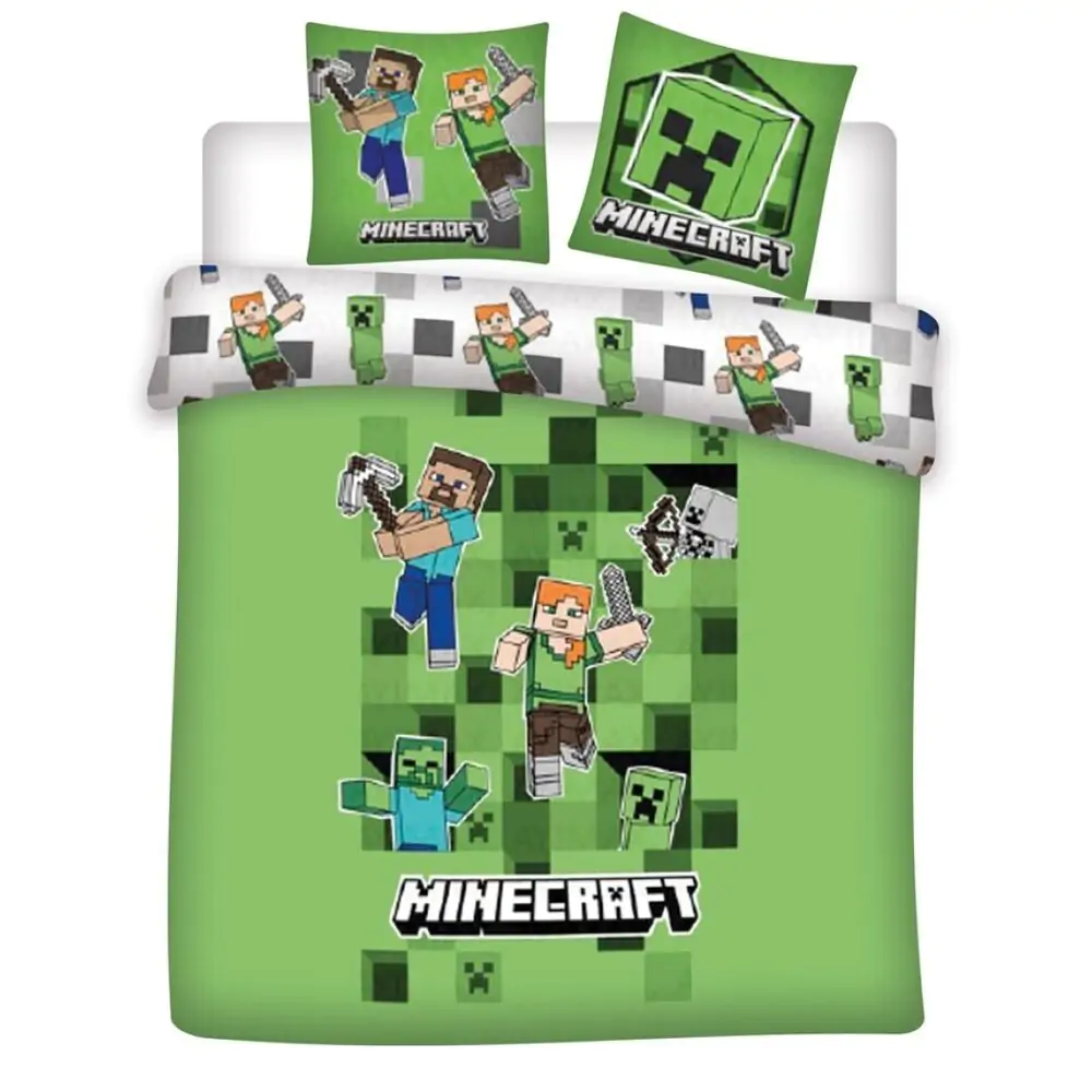 Minecraft policotton duvet cover bed 135cm product photo