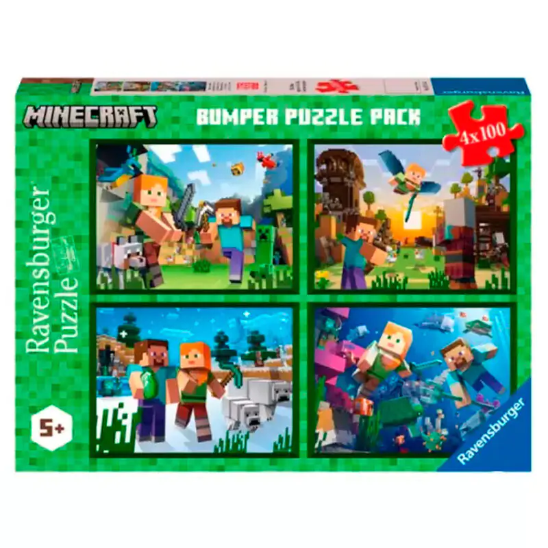 Minecraft puzzle 4x100pcs product photo