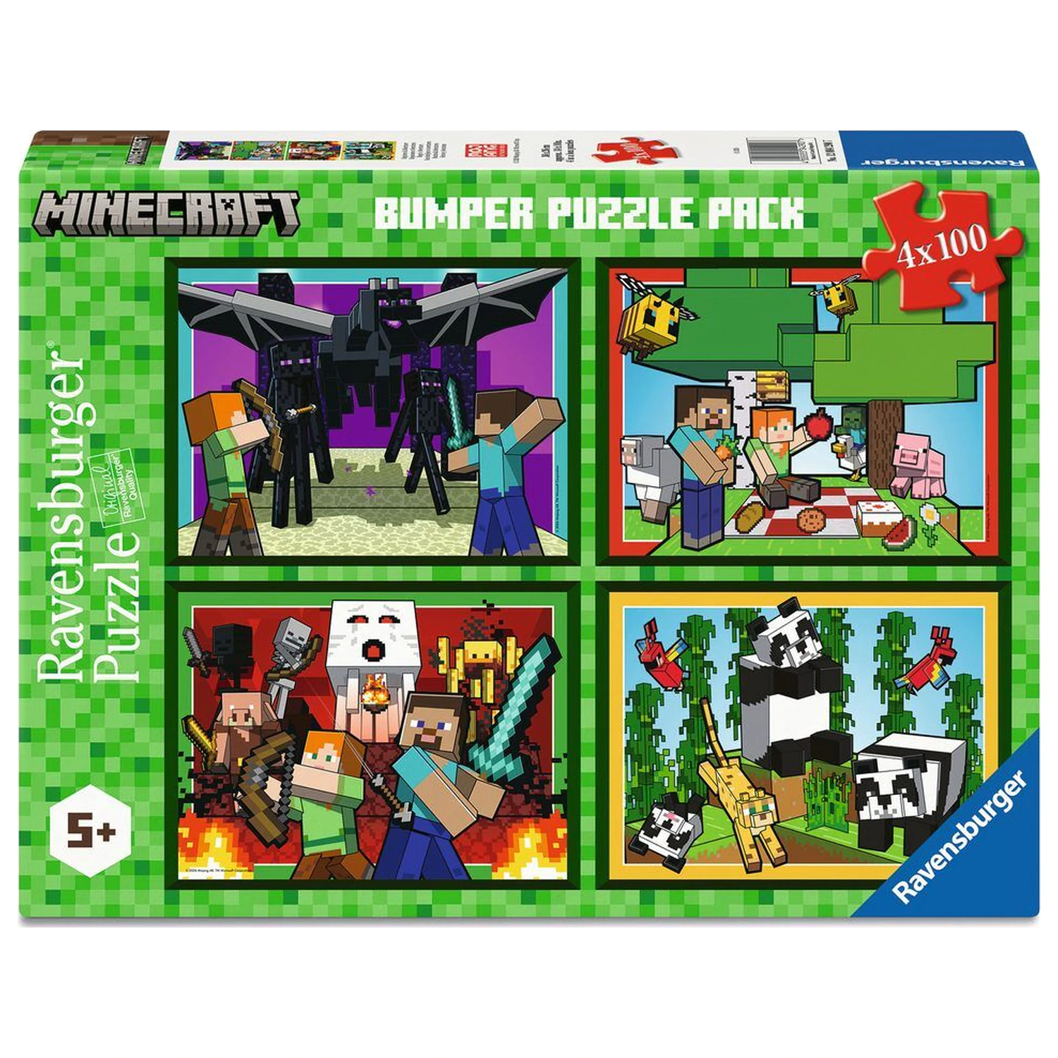 Minecraft puzzle 4x100pcs product photo