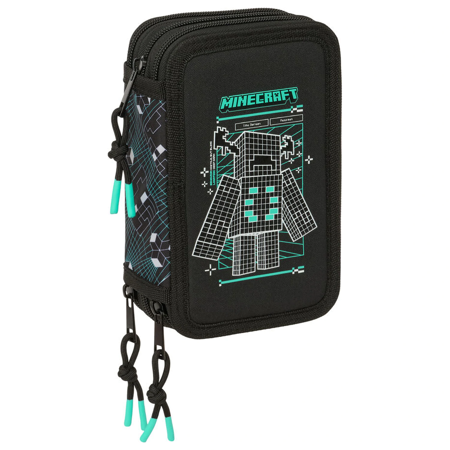 Minecraft Screen triple pencil case 37pcs product photo