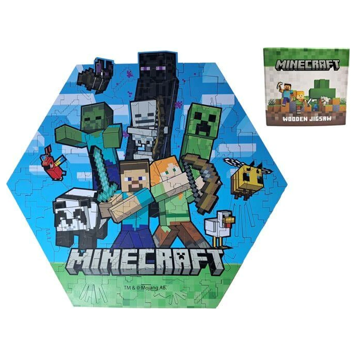 Minecraft Shaped Jigsaw Puzzle 130pc product photo
