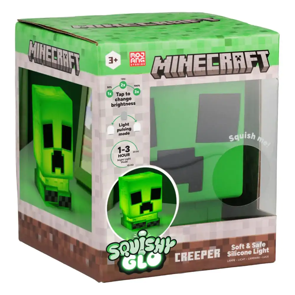 Minecraft Squishy Glo Silicon Light Creeper 15 cm product photo