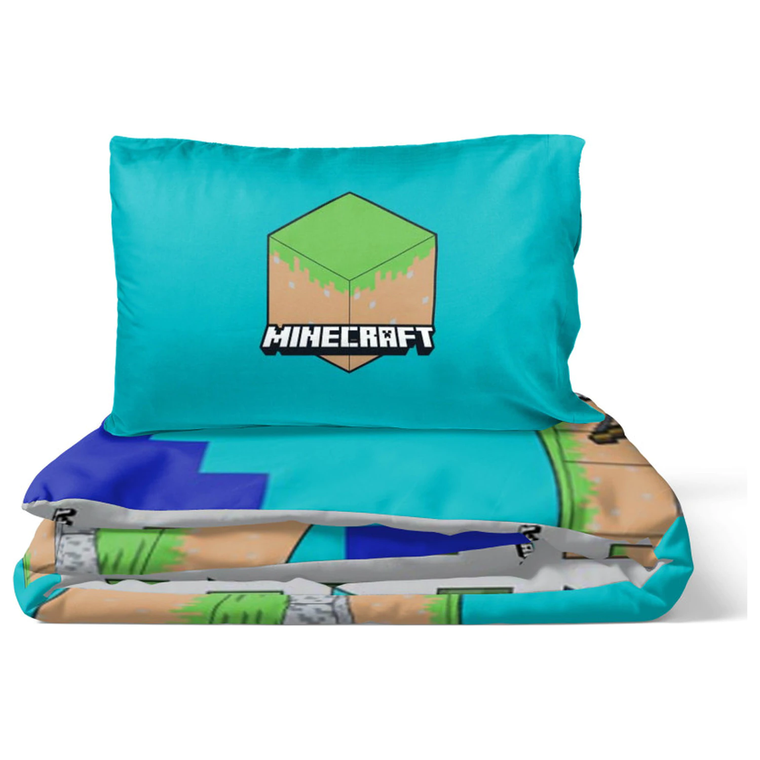 Minecraft The Fight Is On Duvet Cover product photo