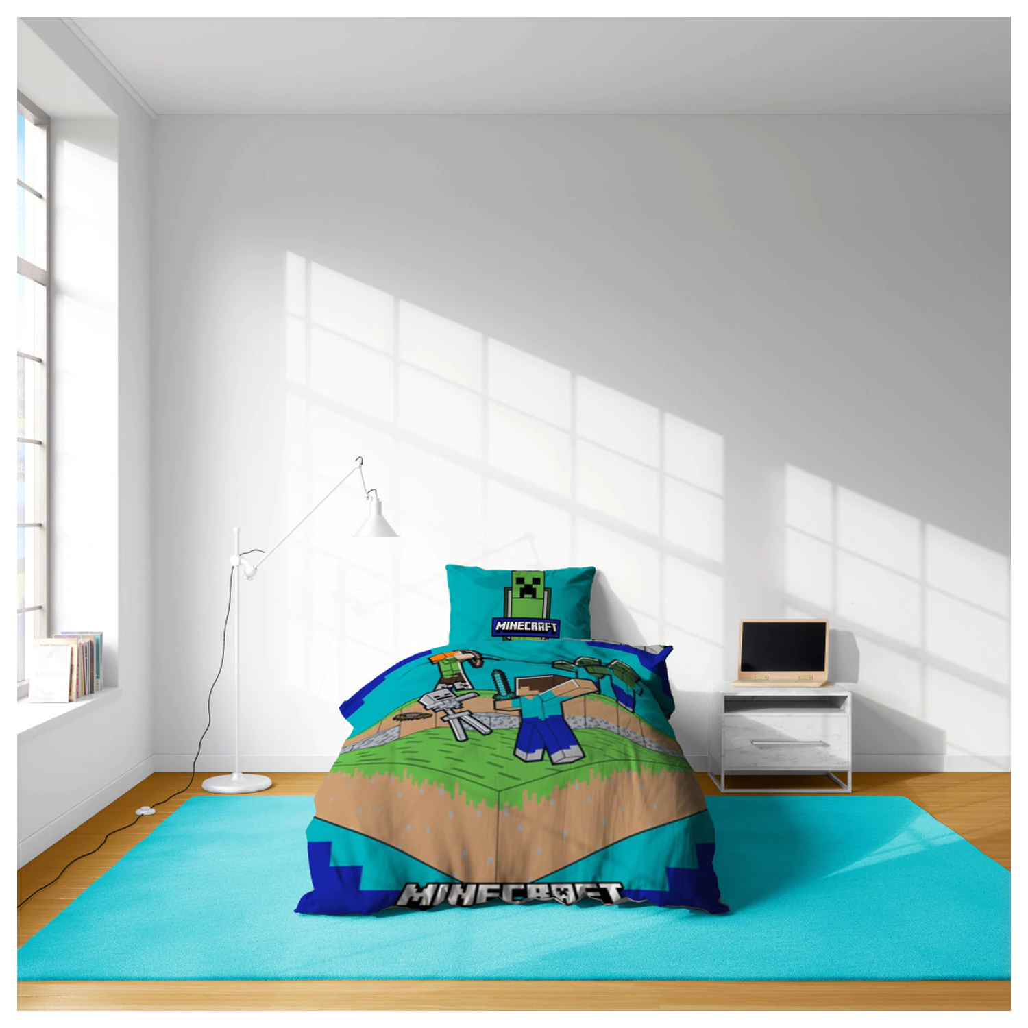 Minecraft The Fight Is On Duvet Cover product photo