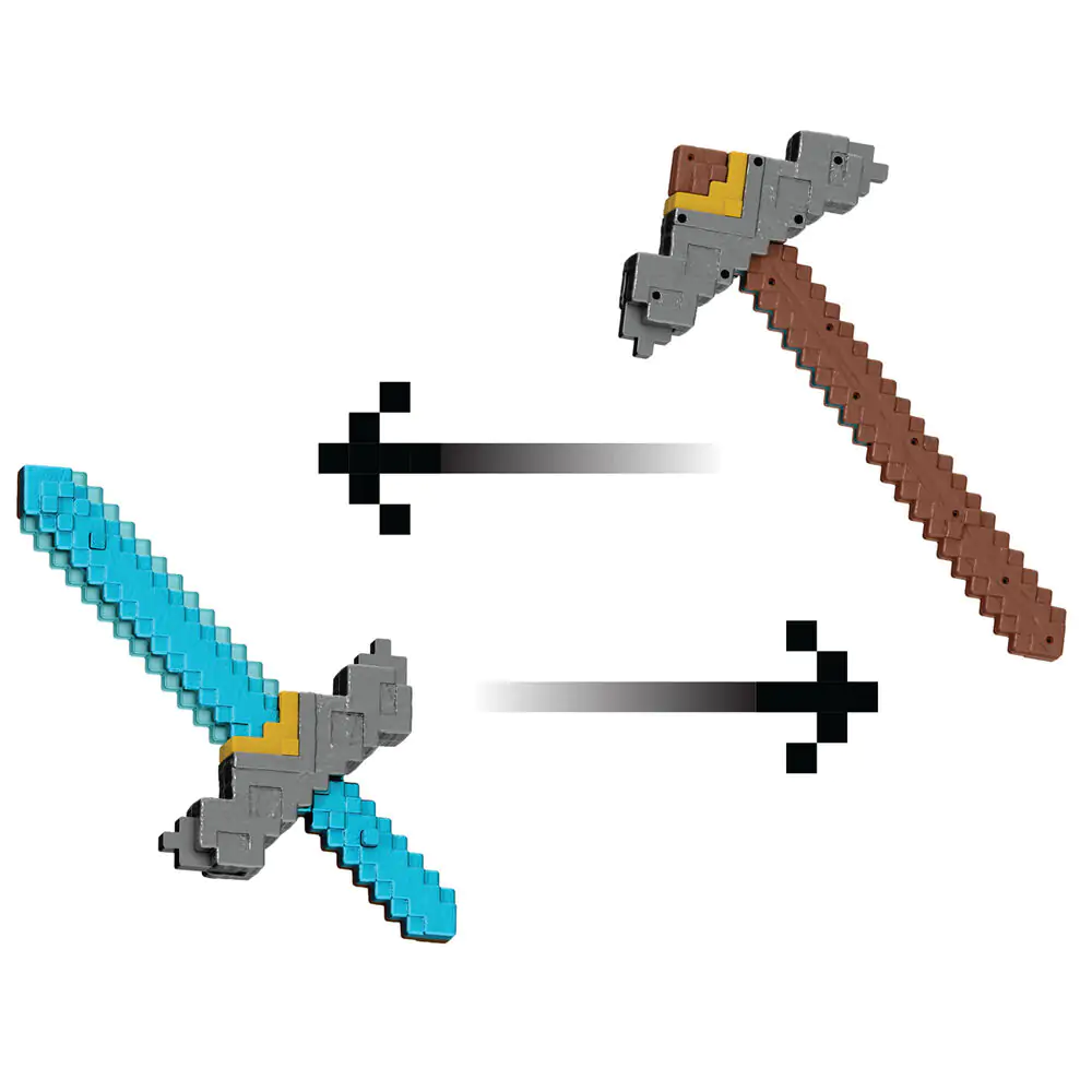 Minecraft The Movie Transformable Sword Pickaxe product photo