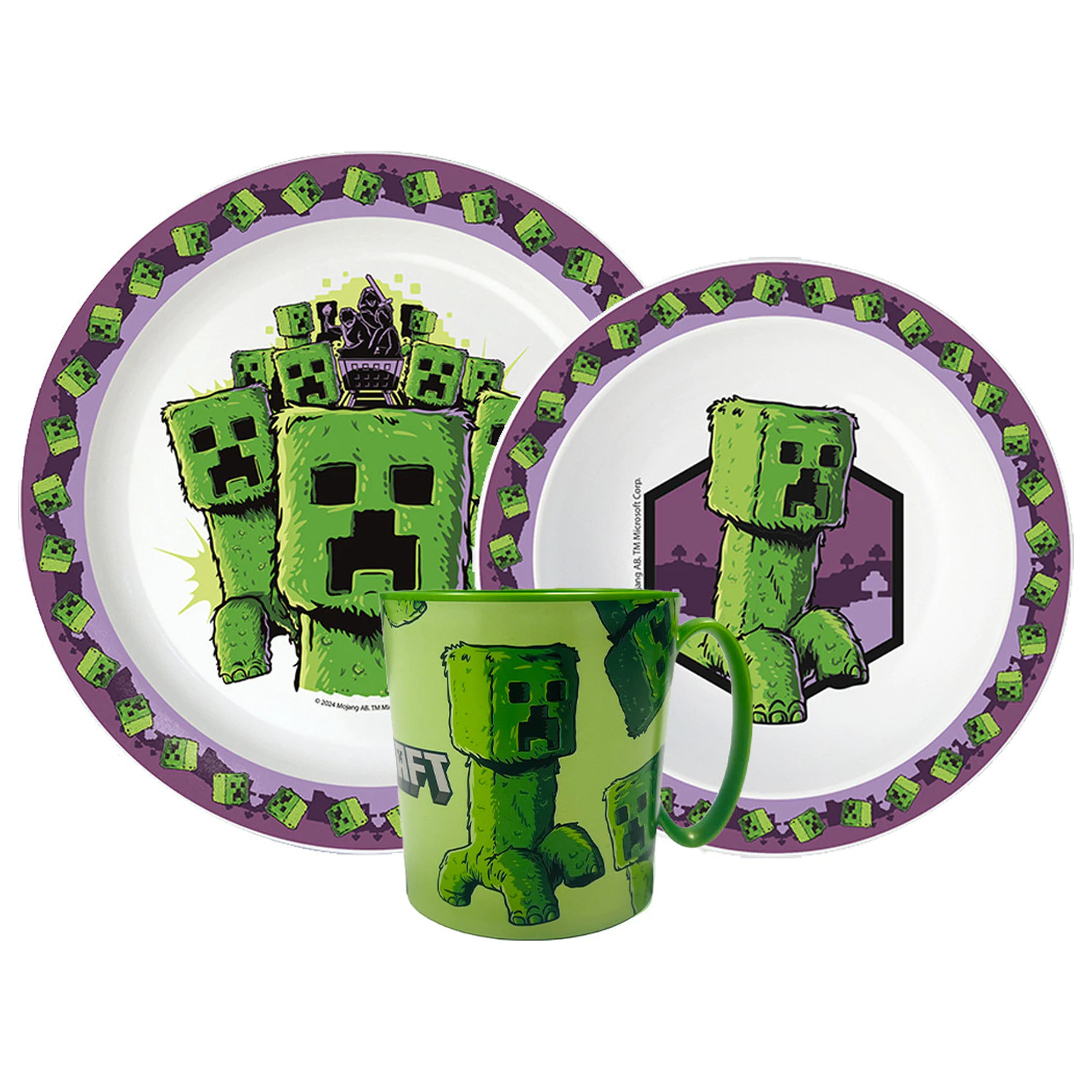 Minecraft The Movie Dinnerware Set, Micro Plastic Set with Mug product photo