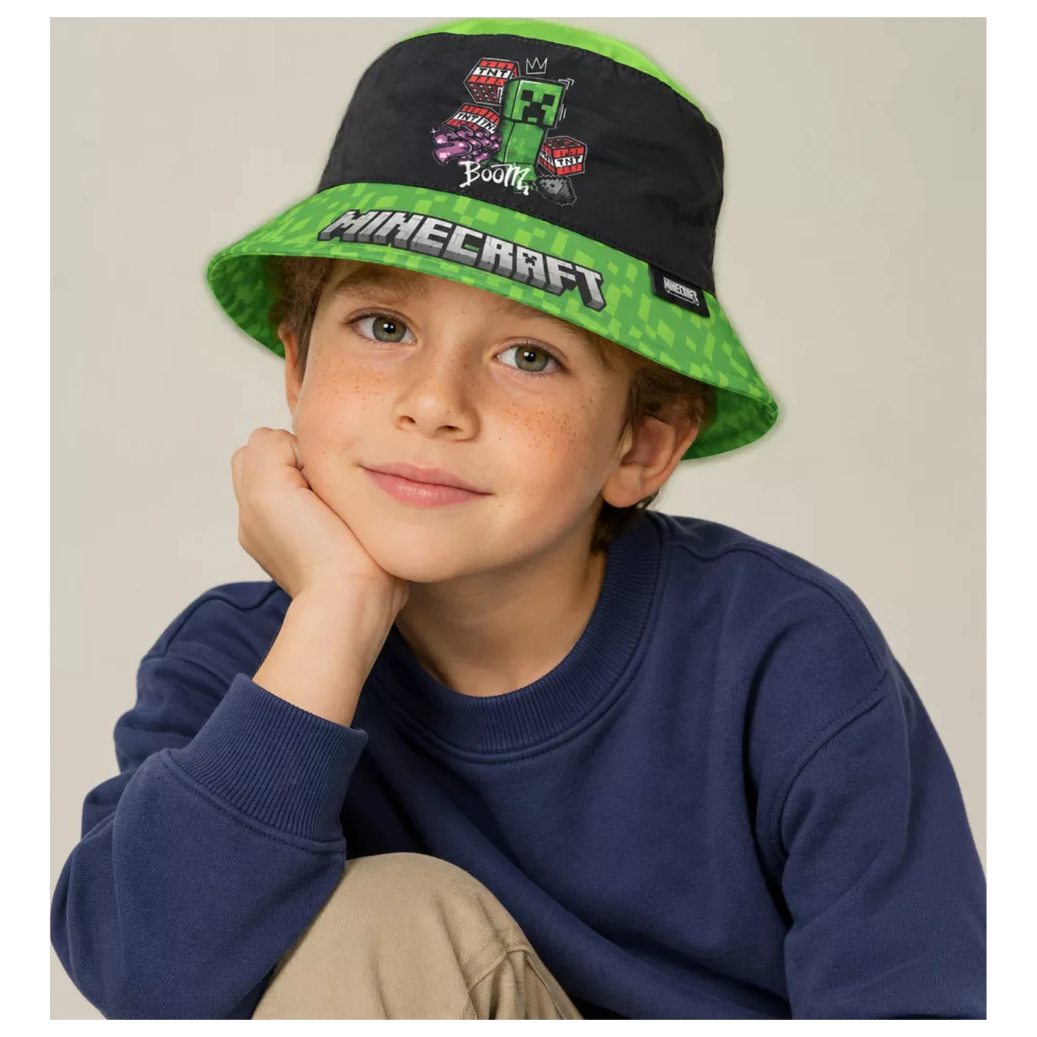 Minecraft TNT Attack Kids Fishing Hat 55 cm product photo