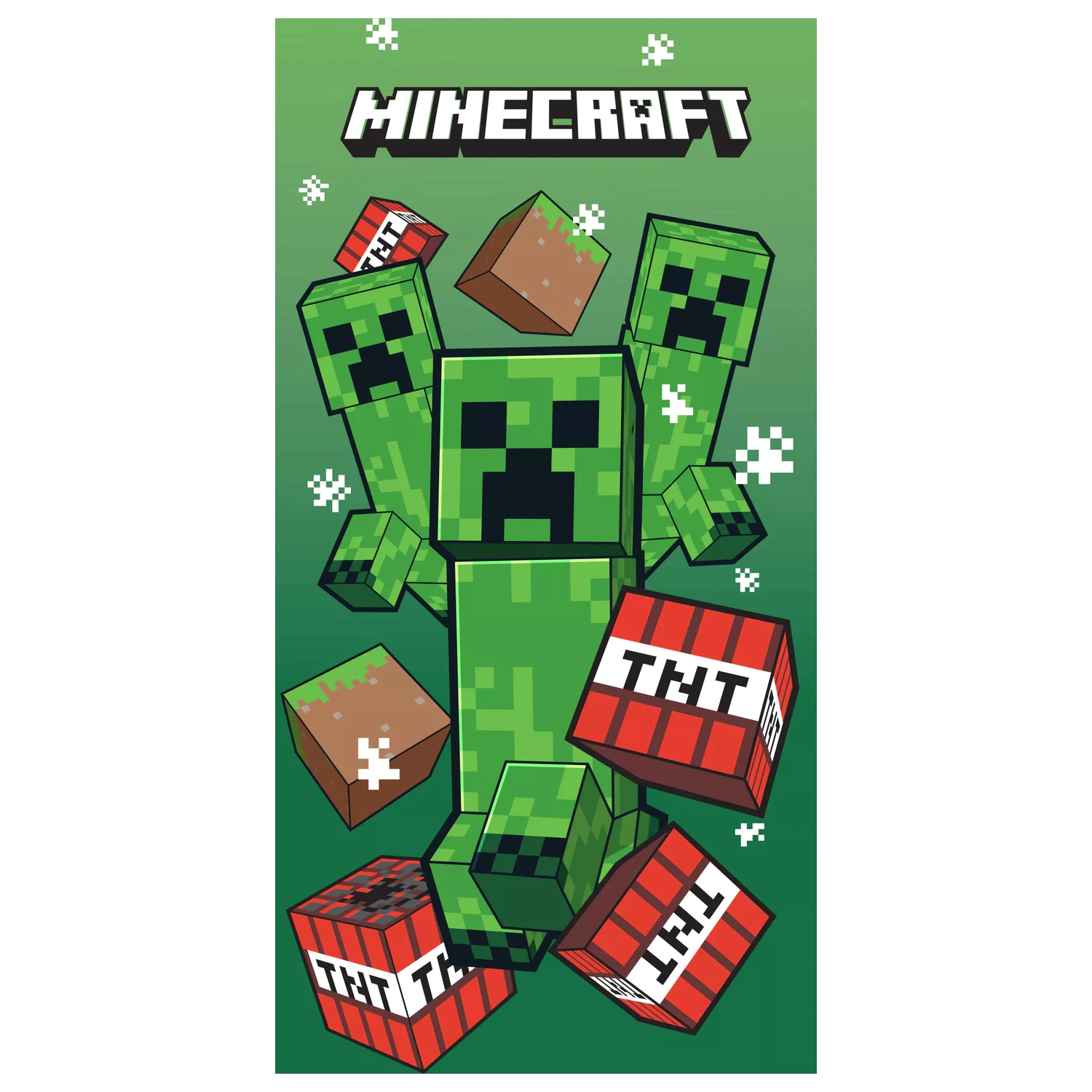 Minecraft TNT Creepers Towel 70x140cm product photo