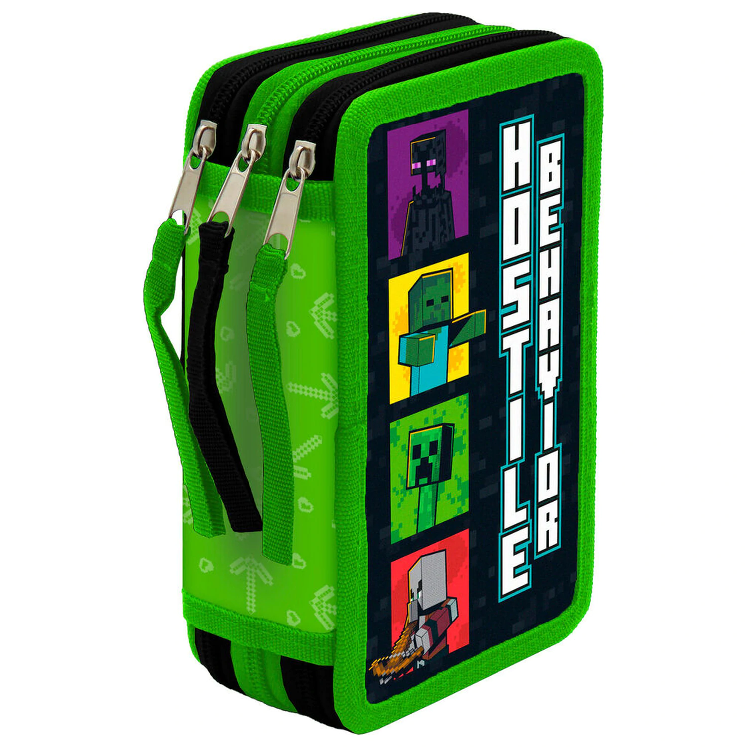 Minecraft triple pencil case 39pcs product photo