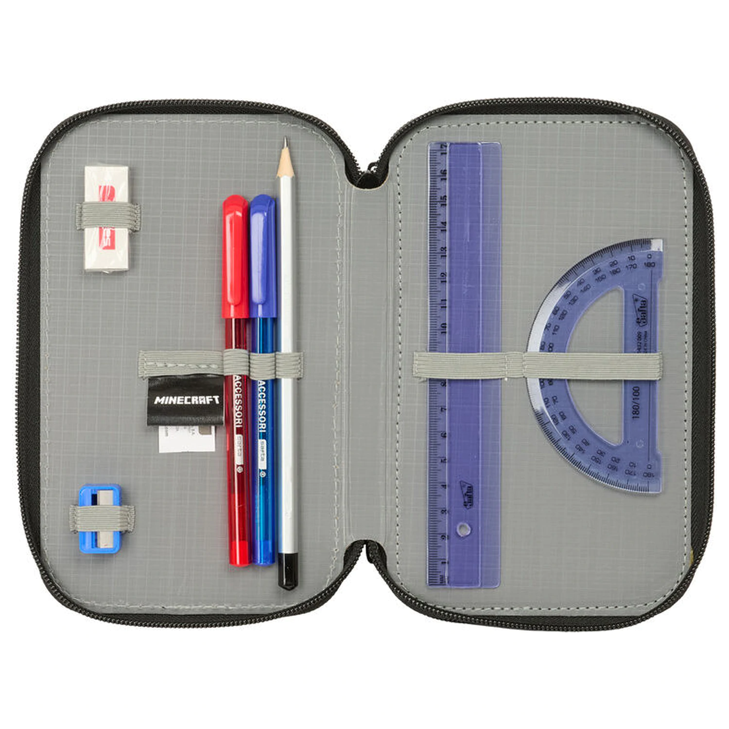 Minecraft triple pencil case 37pcs product photo