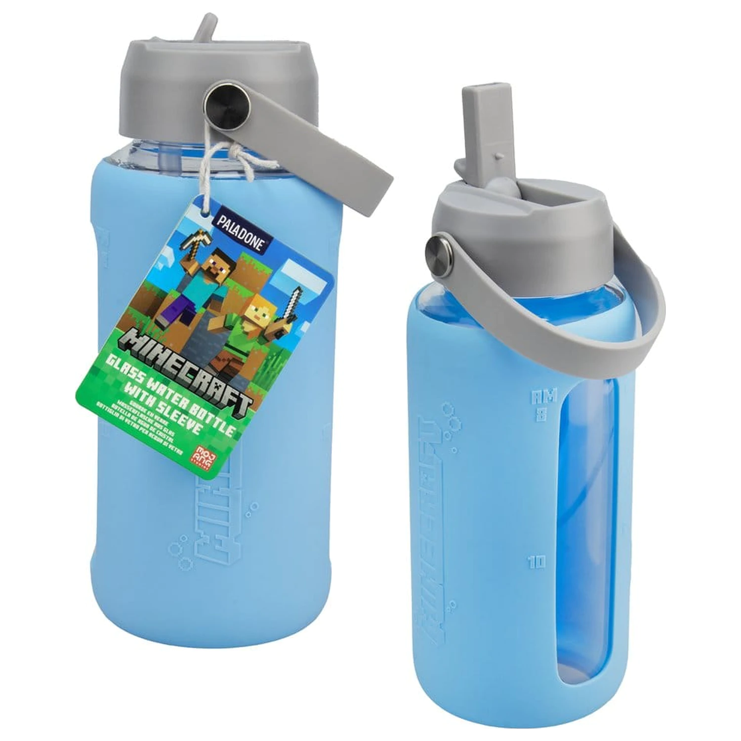 Minecraft Glass Water Bottle with Sleeve product photo