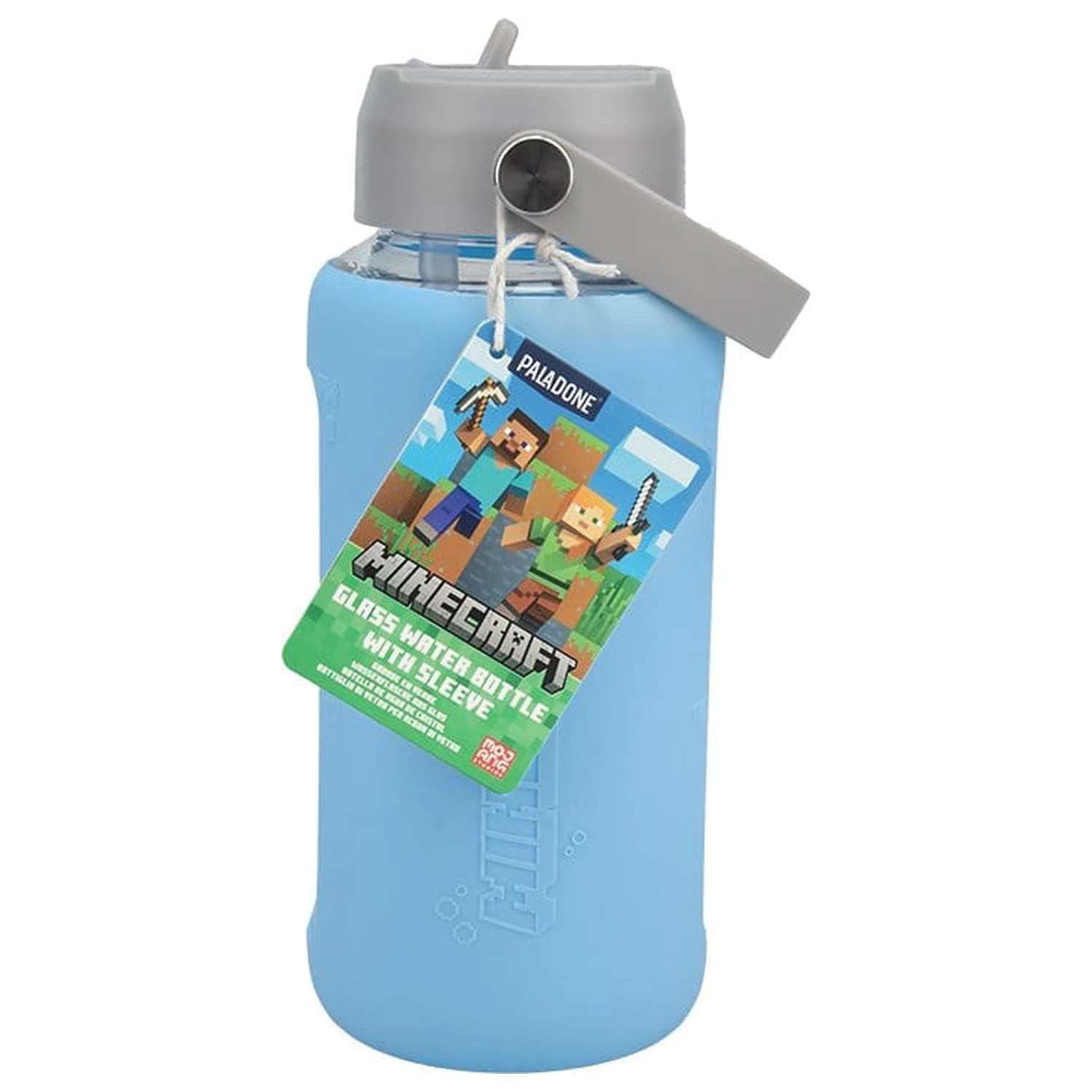 Minecraft Glass Water Bottle with Sleeve product photo