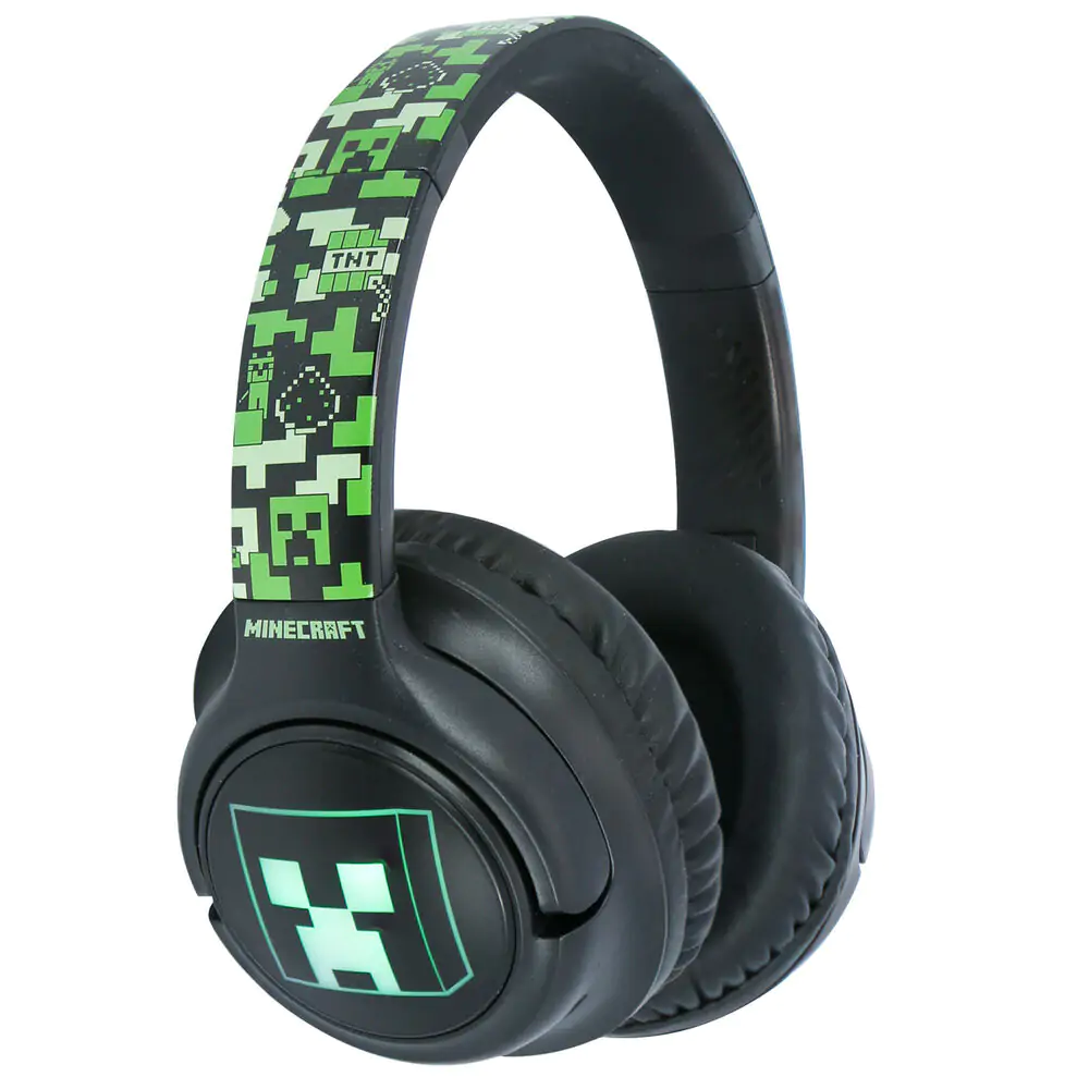 Minecraft wireless LED headphones product photo