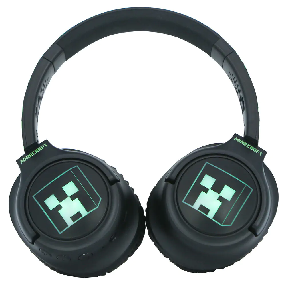Minecraft wireless LED headphones product photo