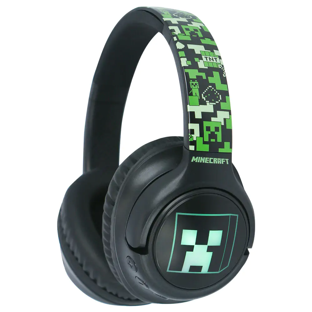 Minecraft wireless LED headphones product photo