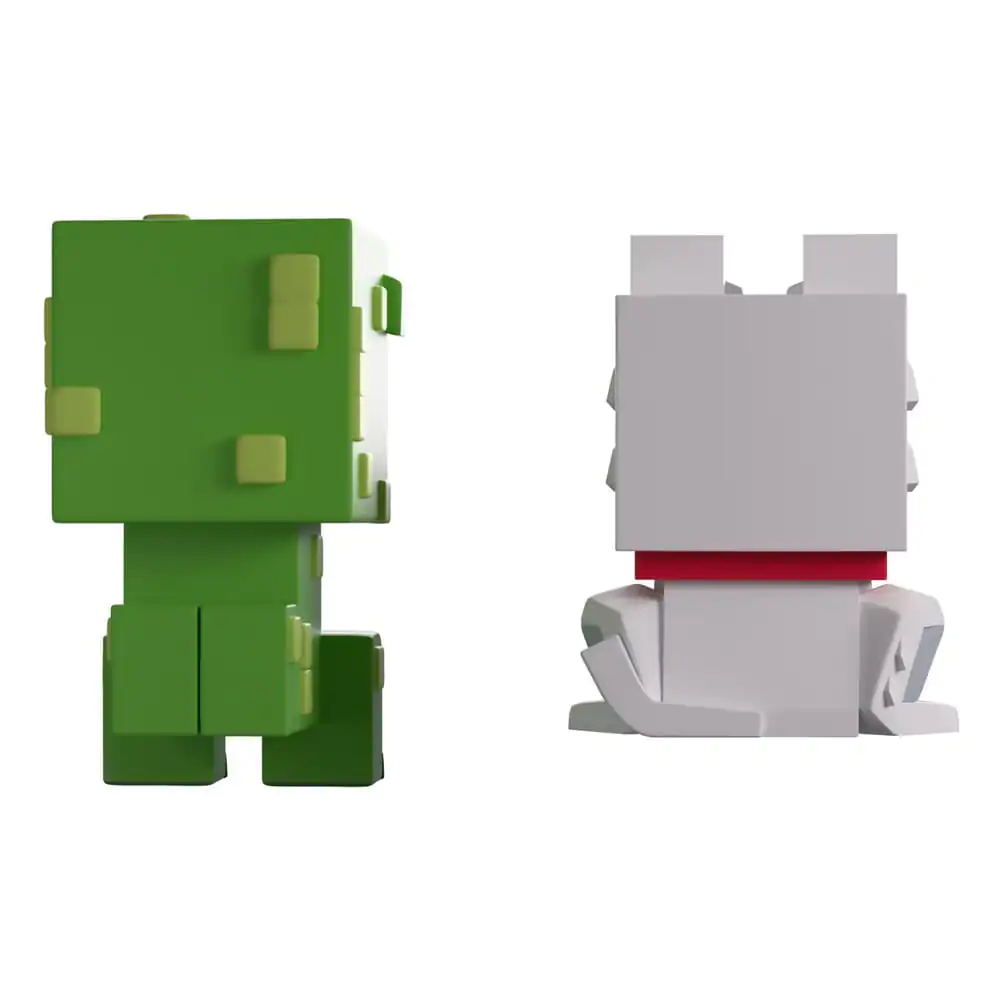 Minecraft Vinyl Figures Wolf and Creeper Monitor Buddiez product photo