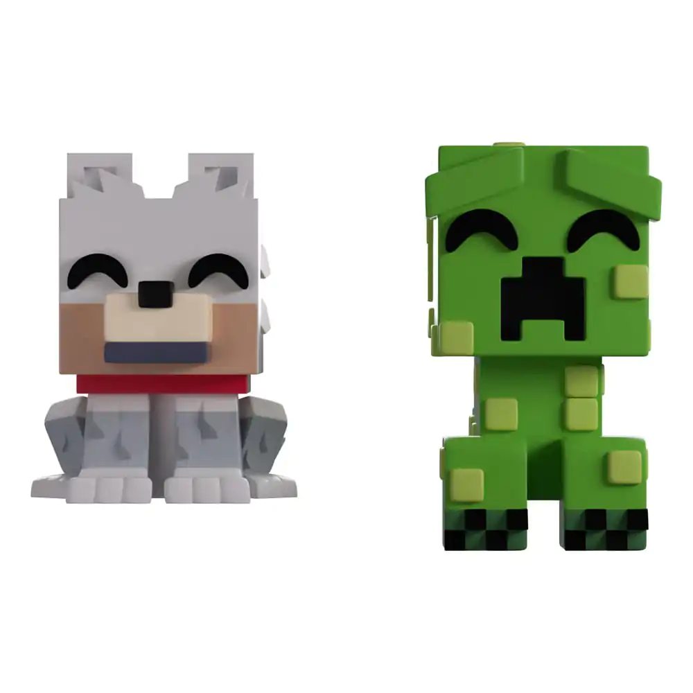 Minecraft Vinyl Figures Wolf and Creeper Monitor Buddiez product photo