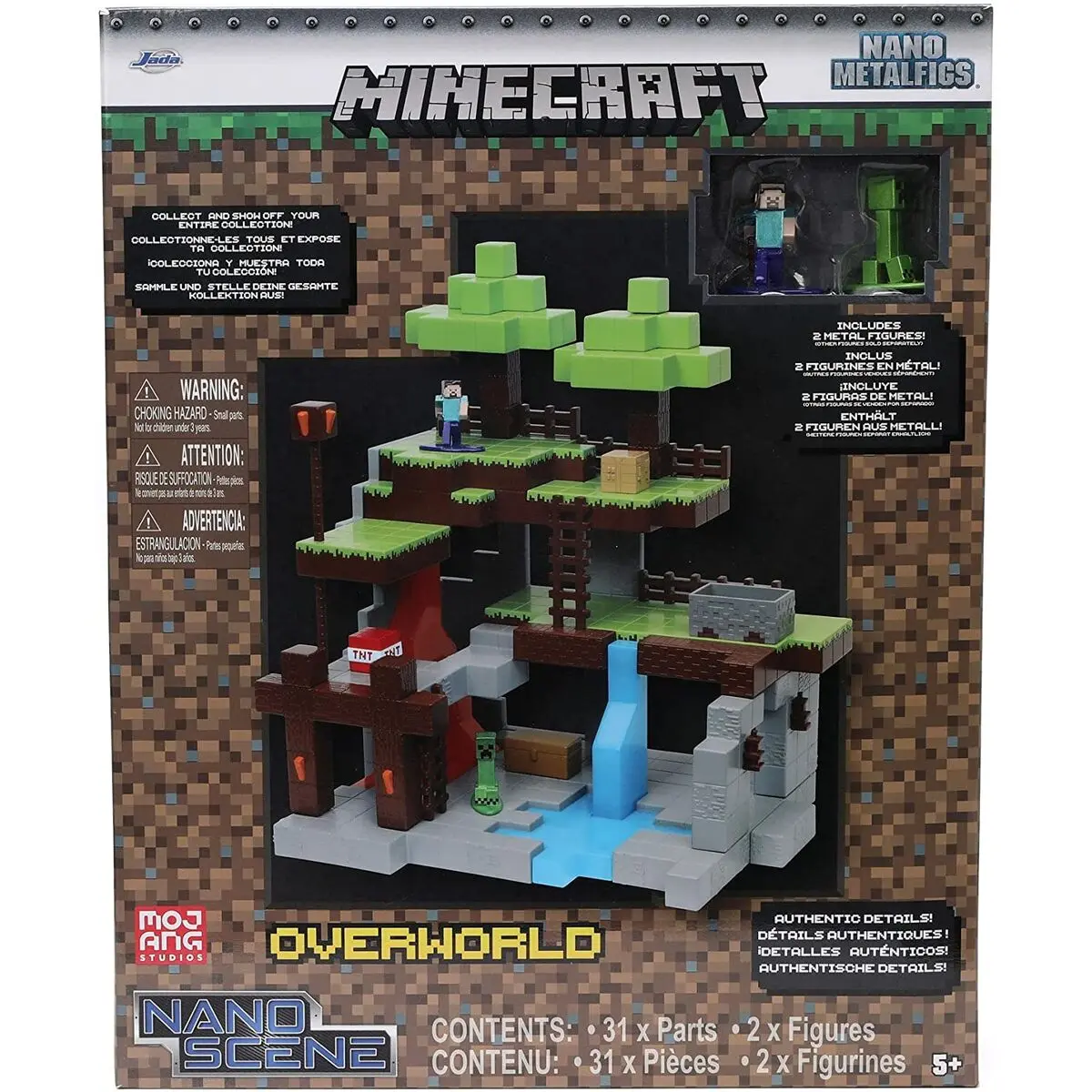 Minecraft World nano scene + 2 figures set product photo