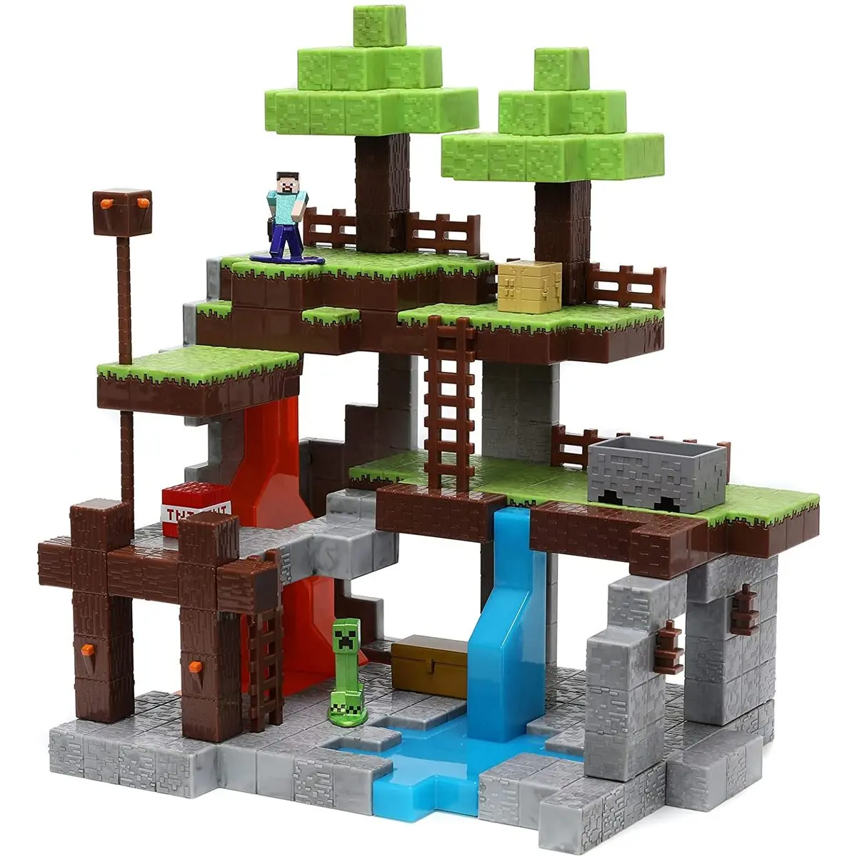 Minecraft World nano scene + 2 figures set product photo